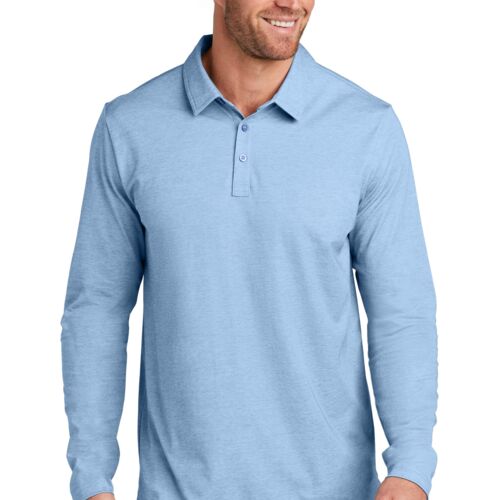 Oceanside Heather Long Sleeve Polo Thumbnail