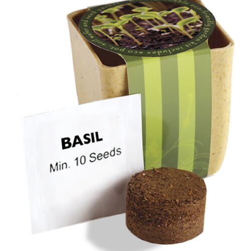 Flower Pot Set With Basil Seeds Thumbnail